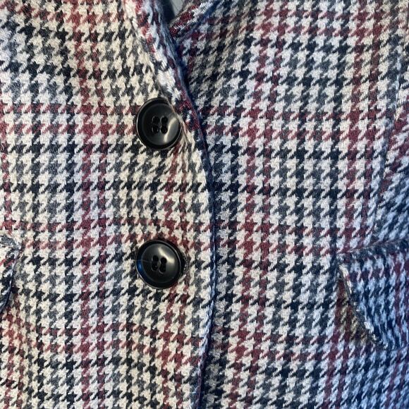 H&M Houndstooth wool Jacket Blazer Womens Dark academia 8 old money - Picture 2 of 13
